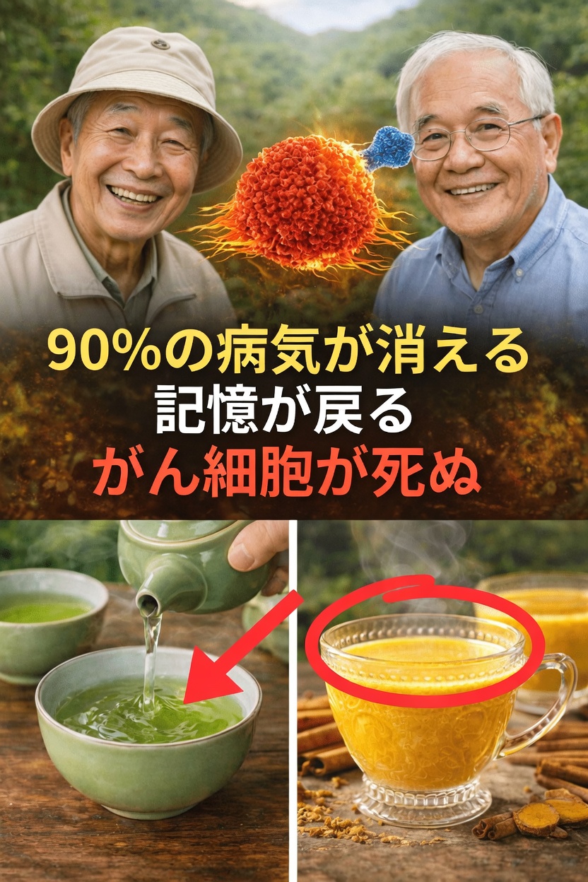 全体的な健康と長寿を支える、緑茶とターメリックのシンプルな毎日の習慣