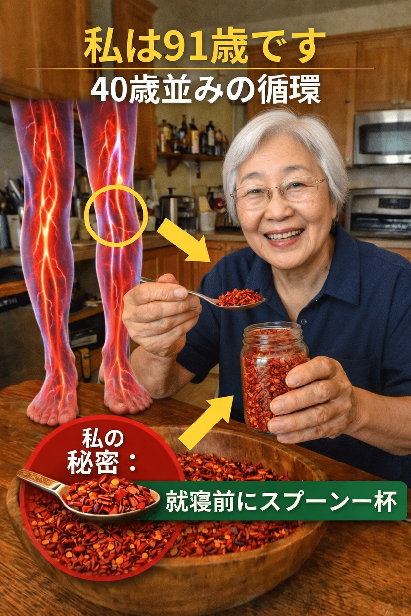 シニアの方へ：脚や足の血行をサポートするために、寝る前にカイエンペッパーを取り入れると何が起こるのでしょうか？