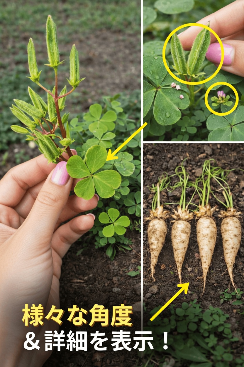 庭に生えているこのありふれた四つ葉の植物の意外な日常活用法を発見してください
