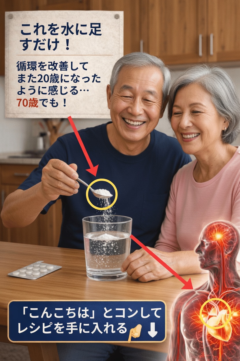 高齢者向け:マグネシウムで毎日飲む水を工夫し、血行を良くする簡単な方法
