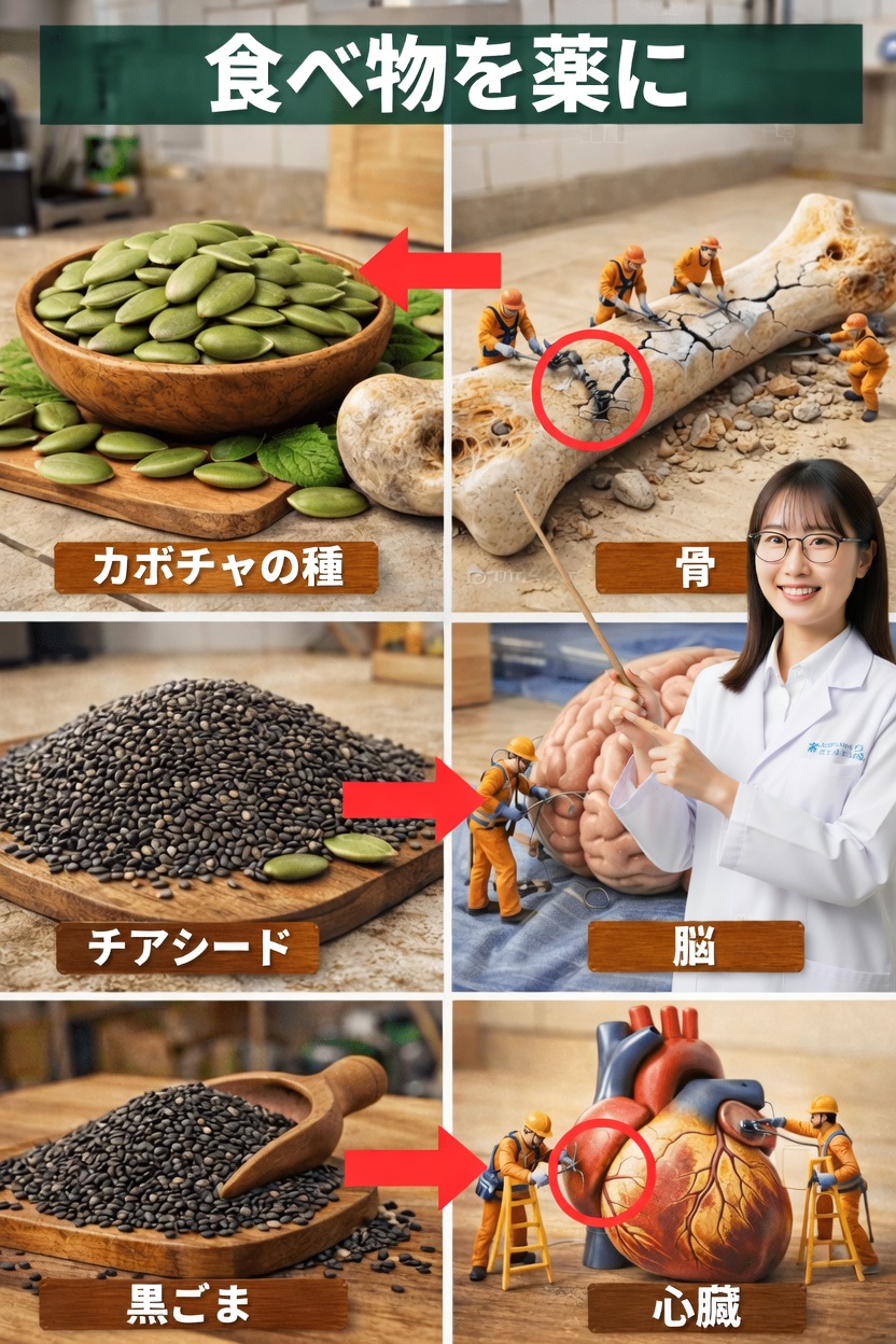 キッチンにある身近な種が、体の大切な臓器を自然にサポートする方法を発見