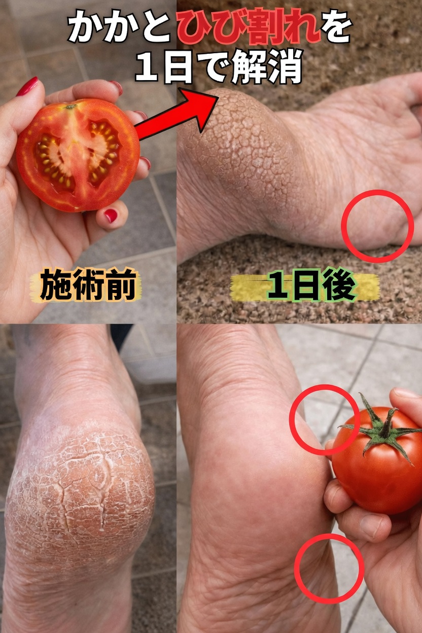 トマトでかかとのひび割れを自然に柔らかくして治す方法