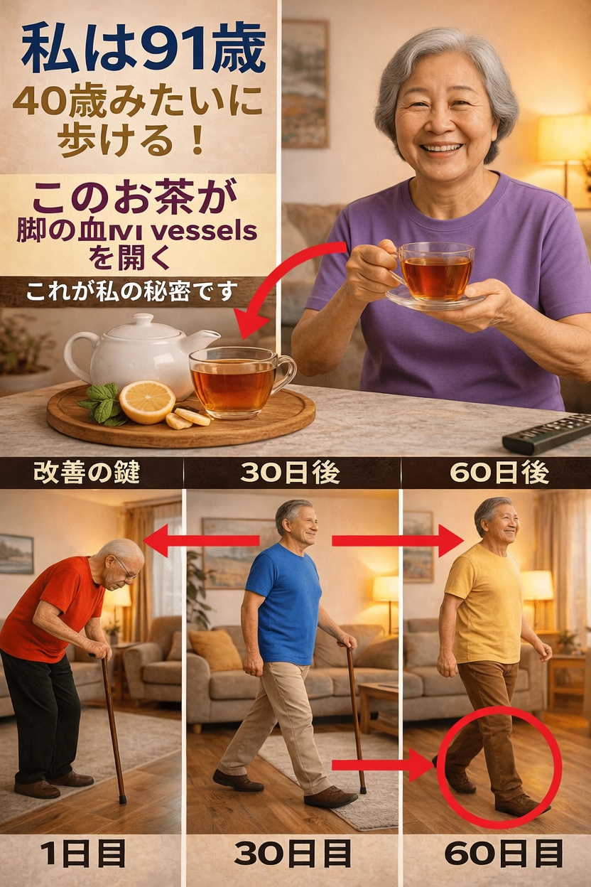 60歳を過ぎたら？毎日もっと力強い脚と楽な歩行をサポートする、簡単なお茶3選を発見しましょう