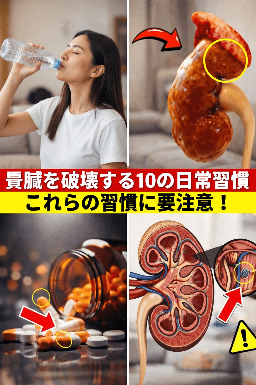 腎臓に影響を与える可能性のある日常のよくある18の習慣と、その簡単な改善方法を知ろう
