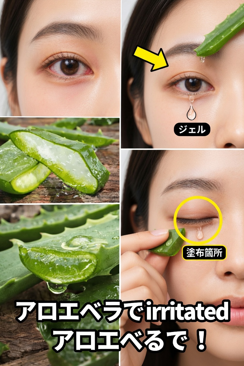 目の快適さのためのアロエベラ：赤み、乾燥、日常的な刺激を安全に和らげる毎日の習慣