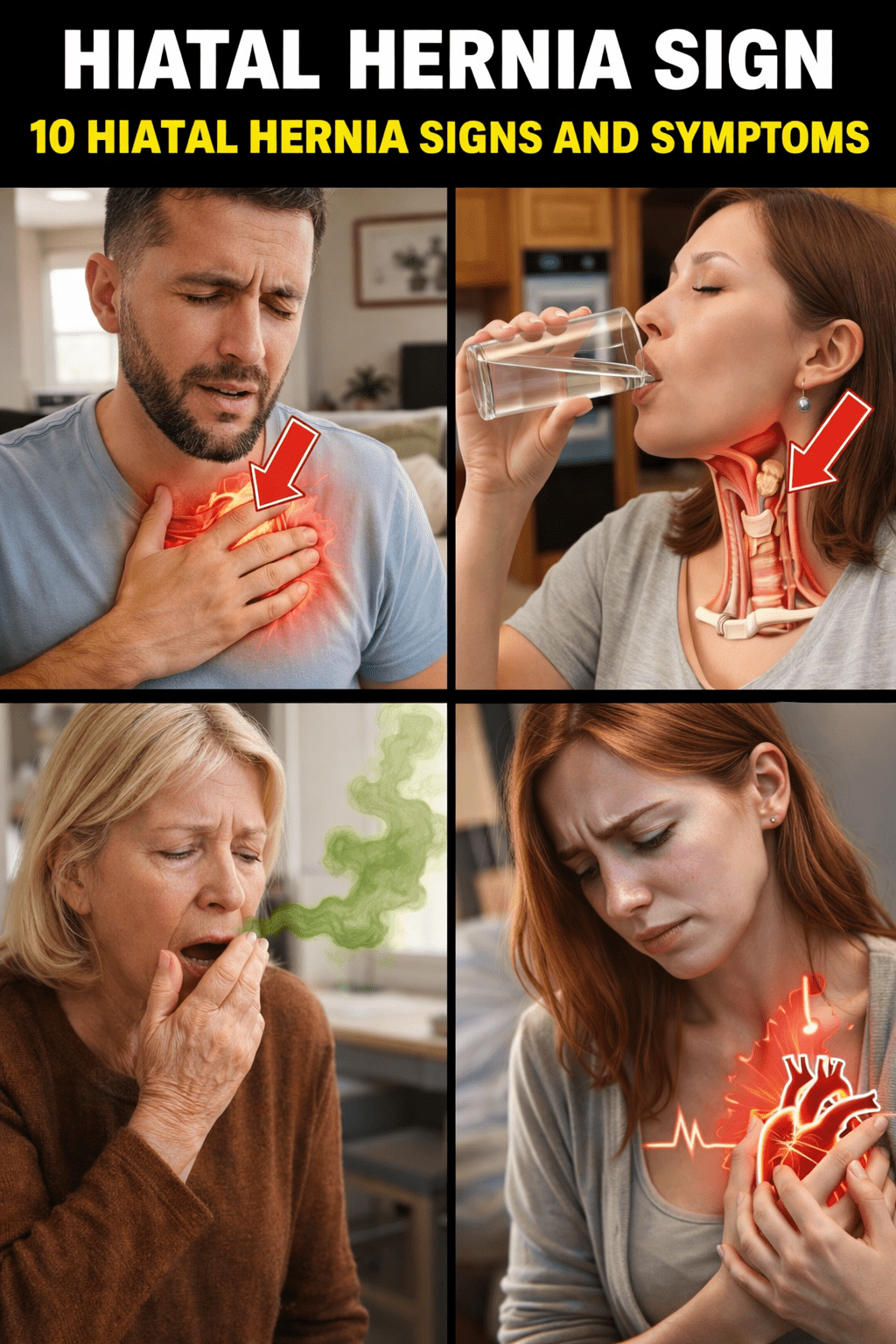 見過ごしているかもしれない食道裂孔ヘルニアの10の意外なサイン