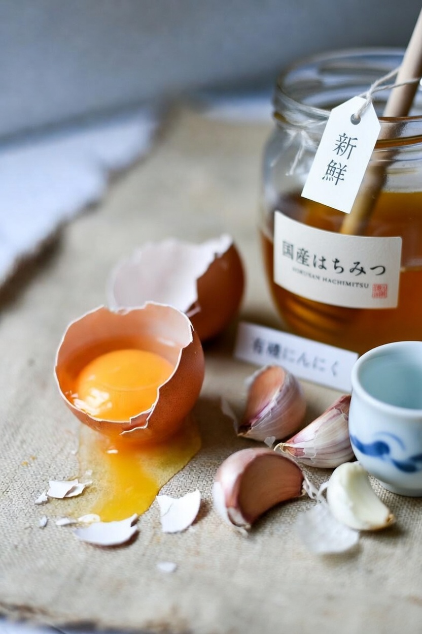 キッチンにあるニンニク、ハチミツ、卵が秘める日常の健康効果を発見しましょう