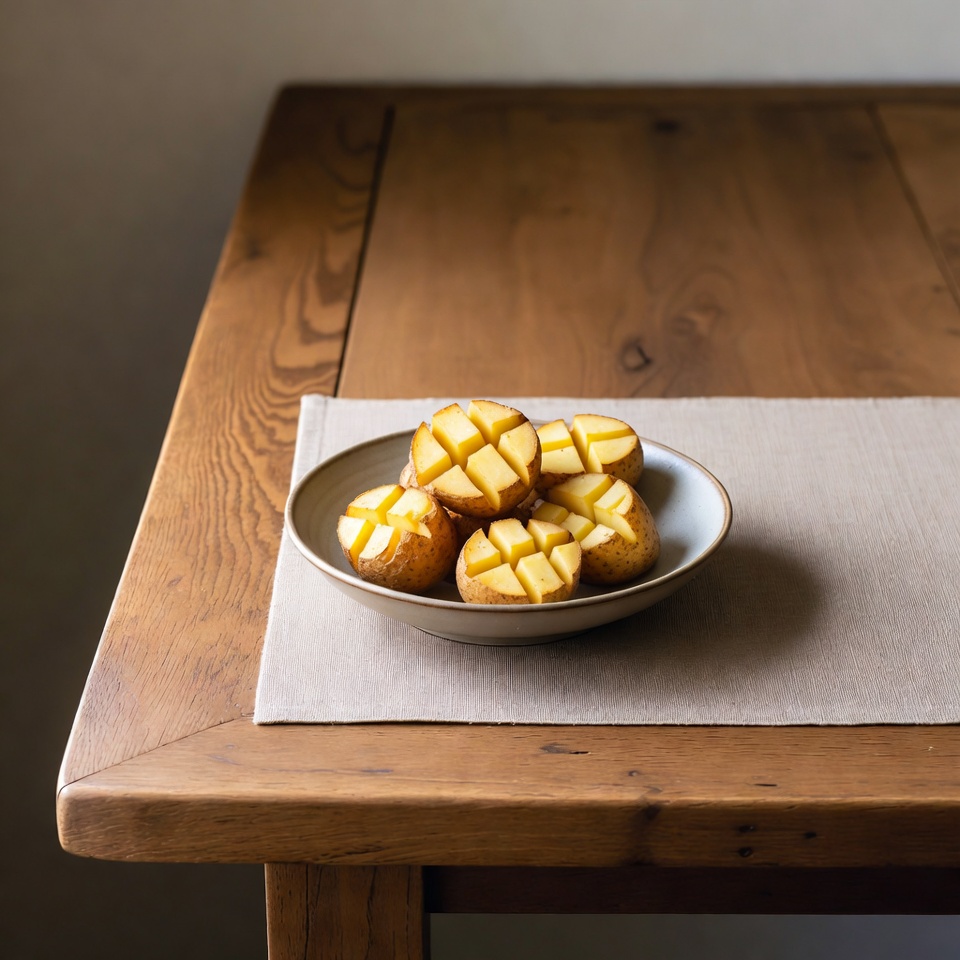 切れ目を入れたじゃがいものフライパン焼き
