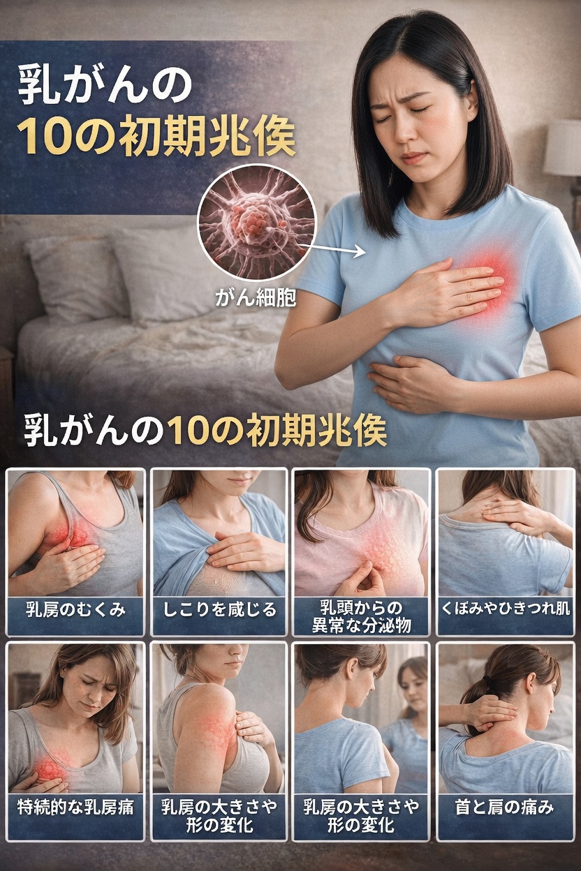 決して見逃してはいけない乳がんの10の警告サイン