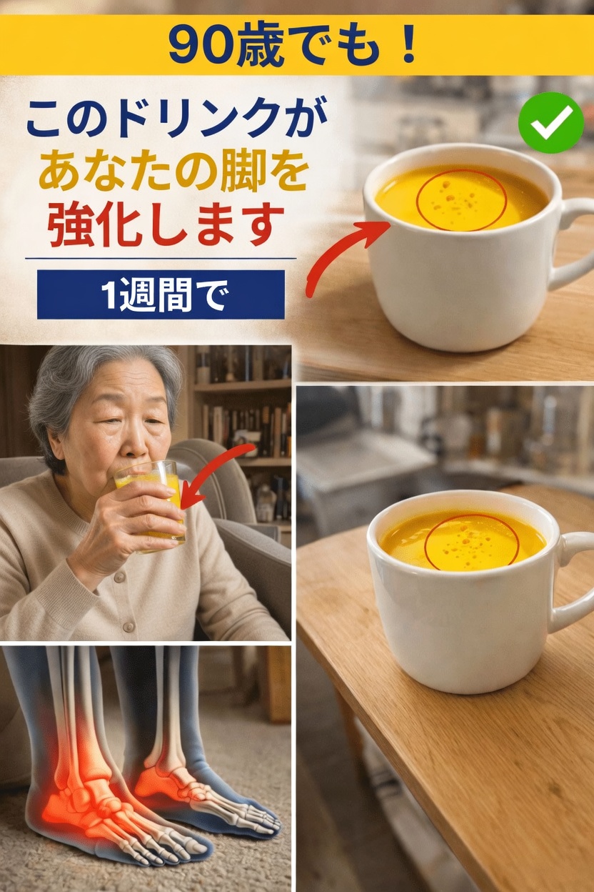 脚から先に弱る！脚を強くするために飲むべき3つの強力ドリンク