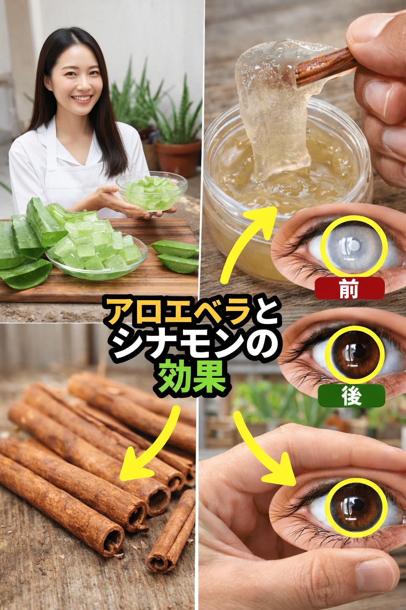 アロエベラとシナモンの可能な効果：日々の健康と目の快適さのために