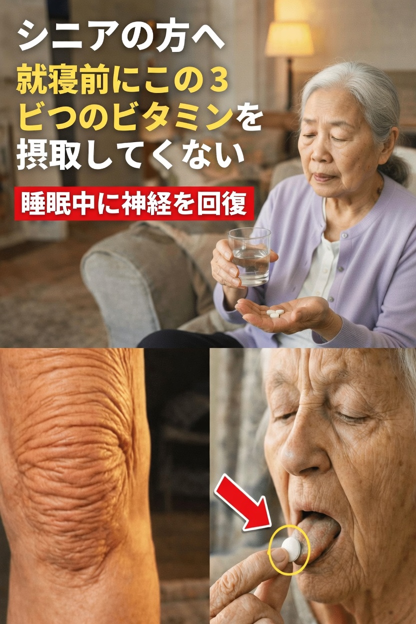 60歳からの脚力を劇的に変えるかもしれない就寝前ビタミン3選