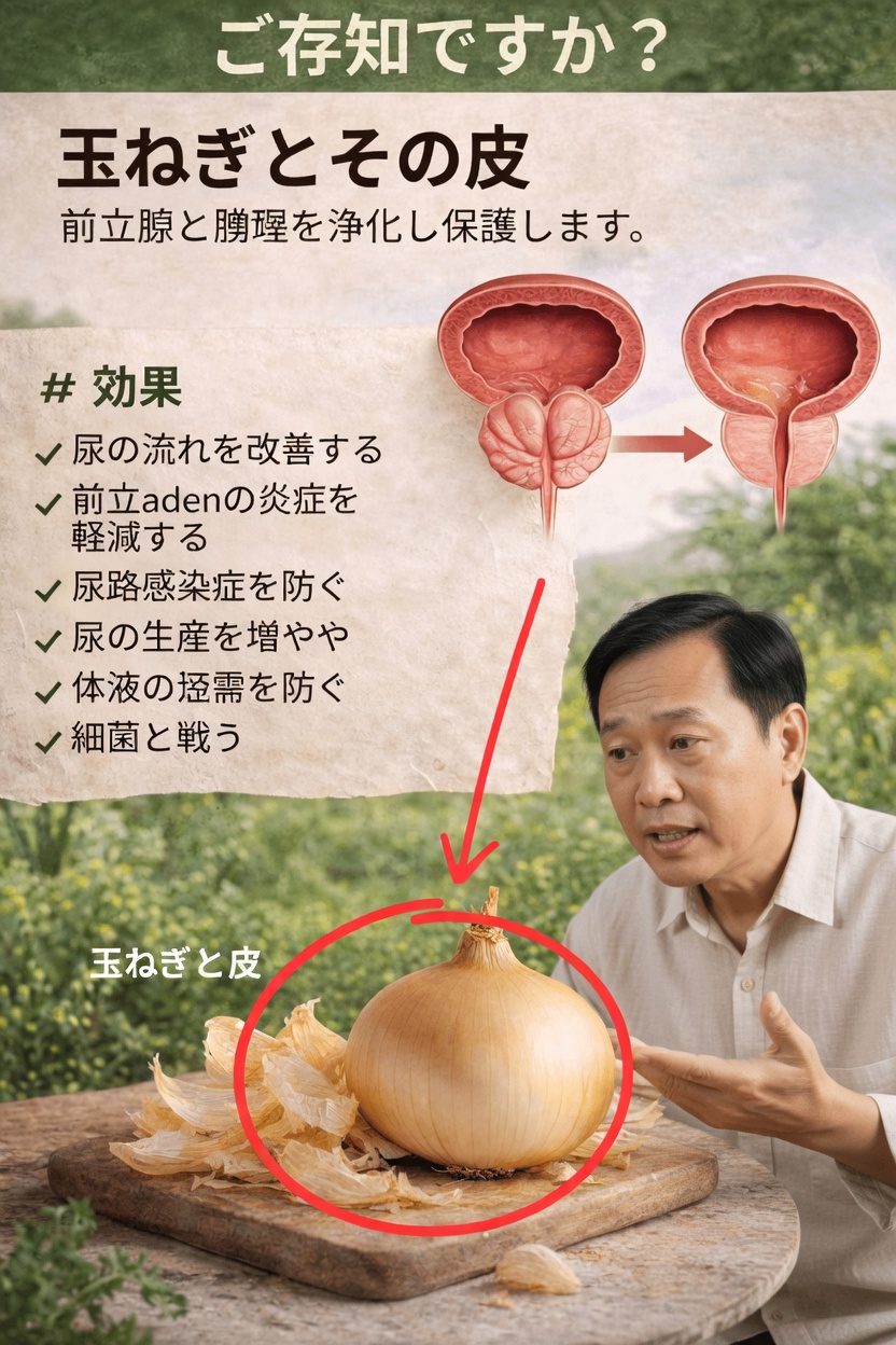 玉ねぎの皮を毎日の習慣に簡単に取り入れて、前立腺と膀胱の健康を自然にサポートする方法