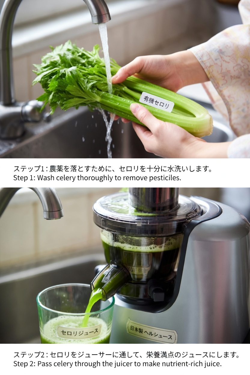 セロリジュース：毎日の習慣に手軽に栄養と水分をプラスする方法