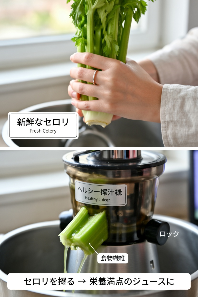 セロリジュース：毎日の習慣に手軽に栄養と水分をプラスする方法