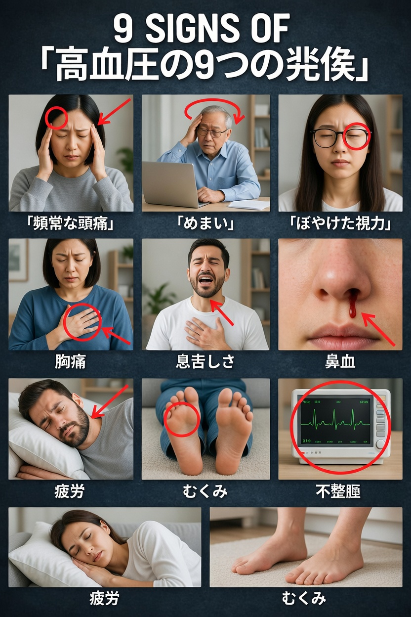 高血圧の可能性を示す意外な9つのサイン――今すぐ注意すべき理由