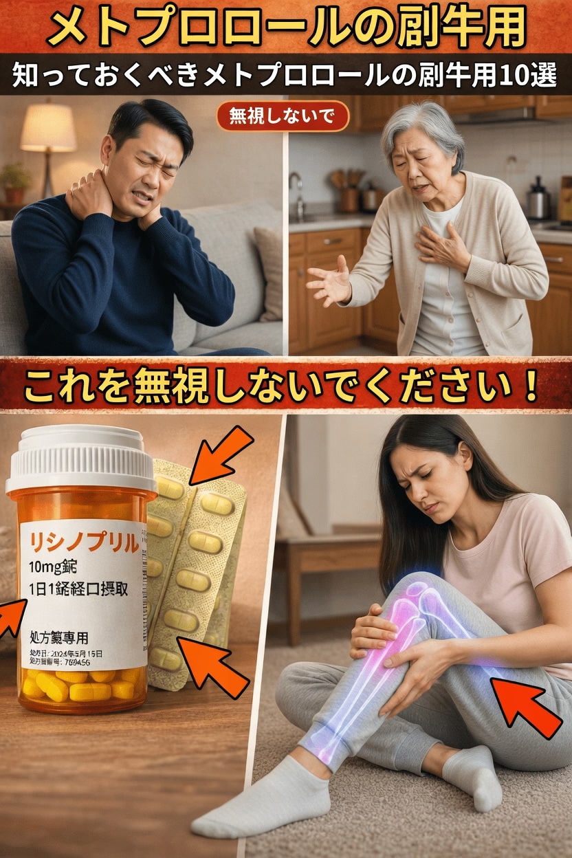 メトプロロールの重要な副作用10選：知っておくべきポイント