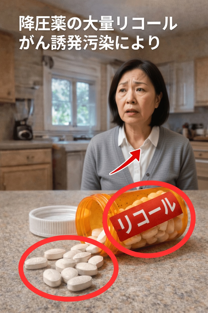 緊急リコール:がんリスク懸念で58万本以上の高血圧治療薬ボトルが回収