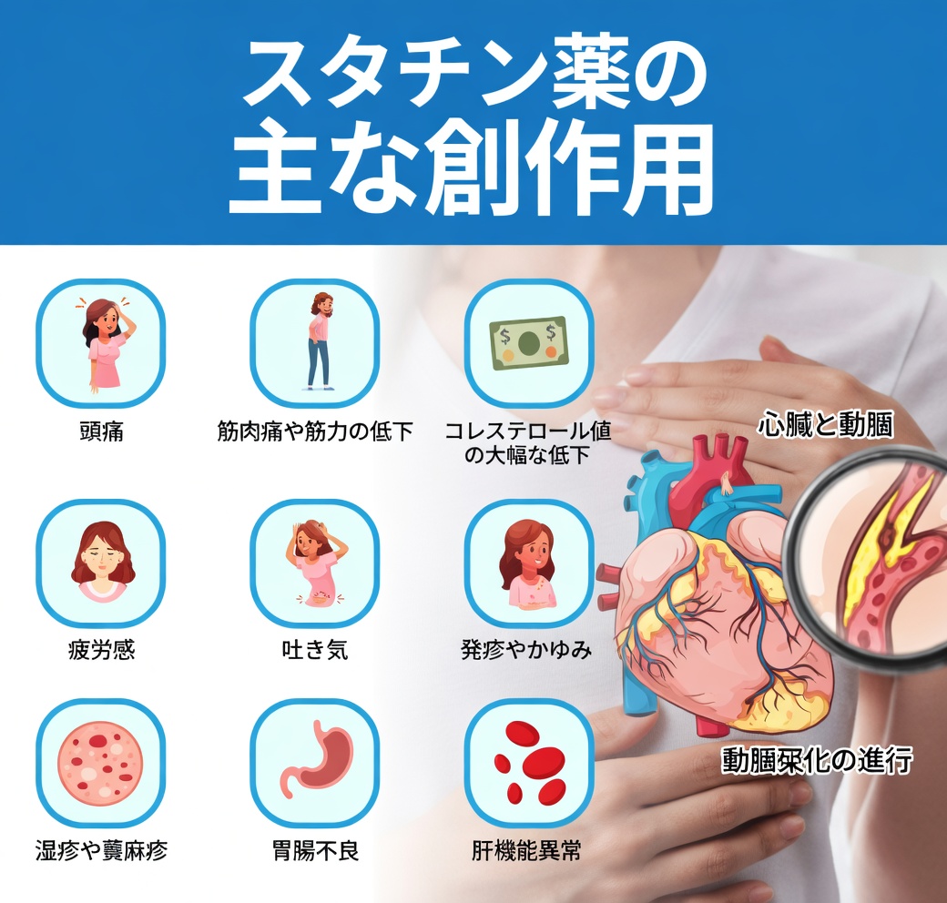 アトルバスタチンの副作用：一般的なコレステロール治療薬について知っておくべきこと