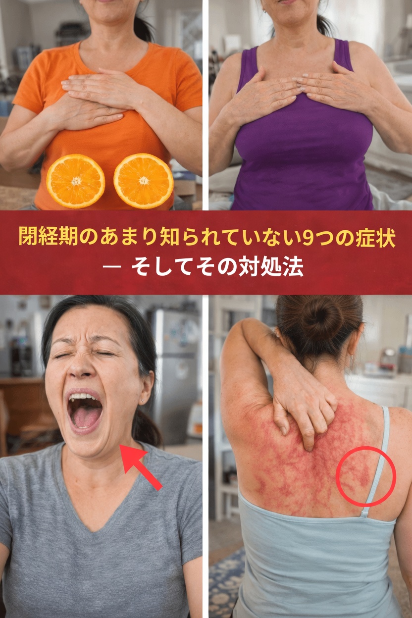 意外と知られていない更年期の症状9選――もっと快適に過ごすための簡単な対処法