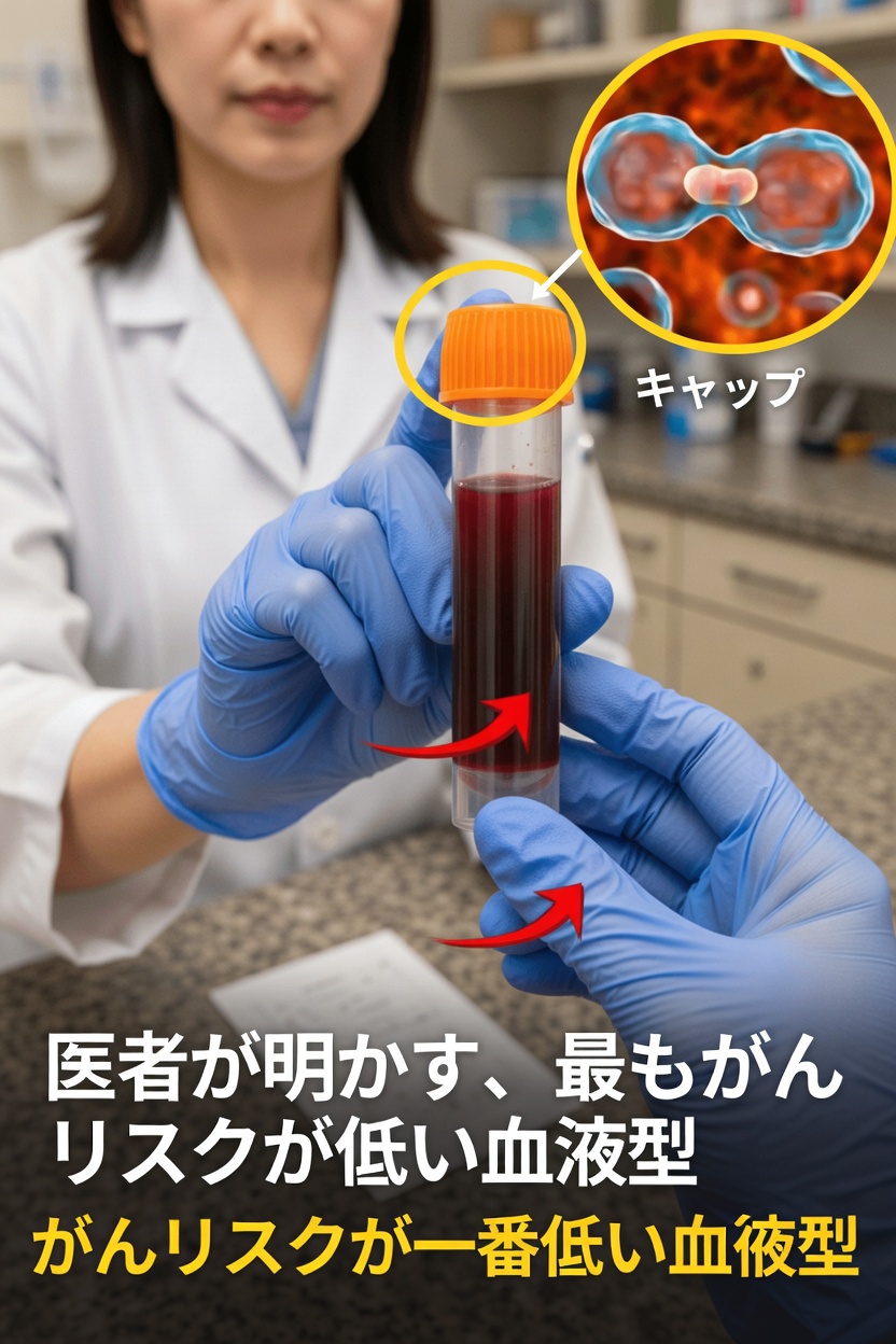 がん全体のリスク低下と関連する可能性のある血液型は？研究からの知見