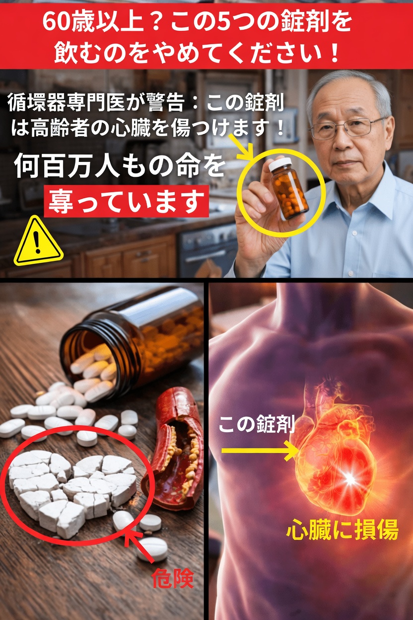 60歳以上のあなたの心臓は危険にさらされている？よく使う痛み止めについて知っておくべきこと