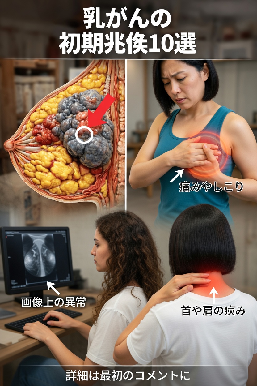 決して見逃してはいけない乳がんの初期警告サイン10選