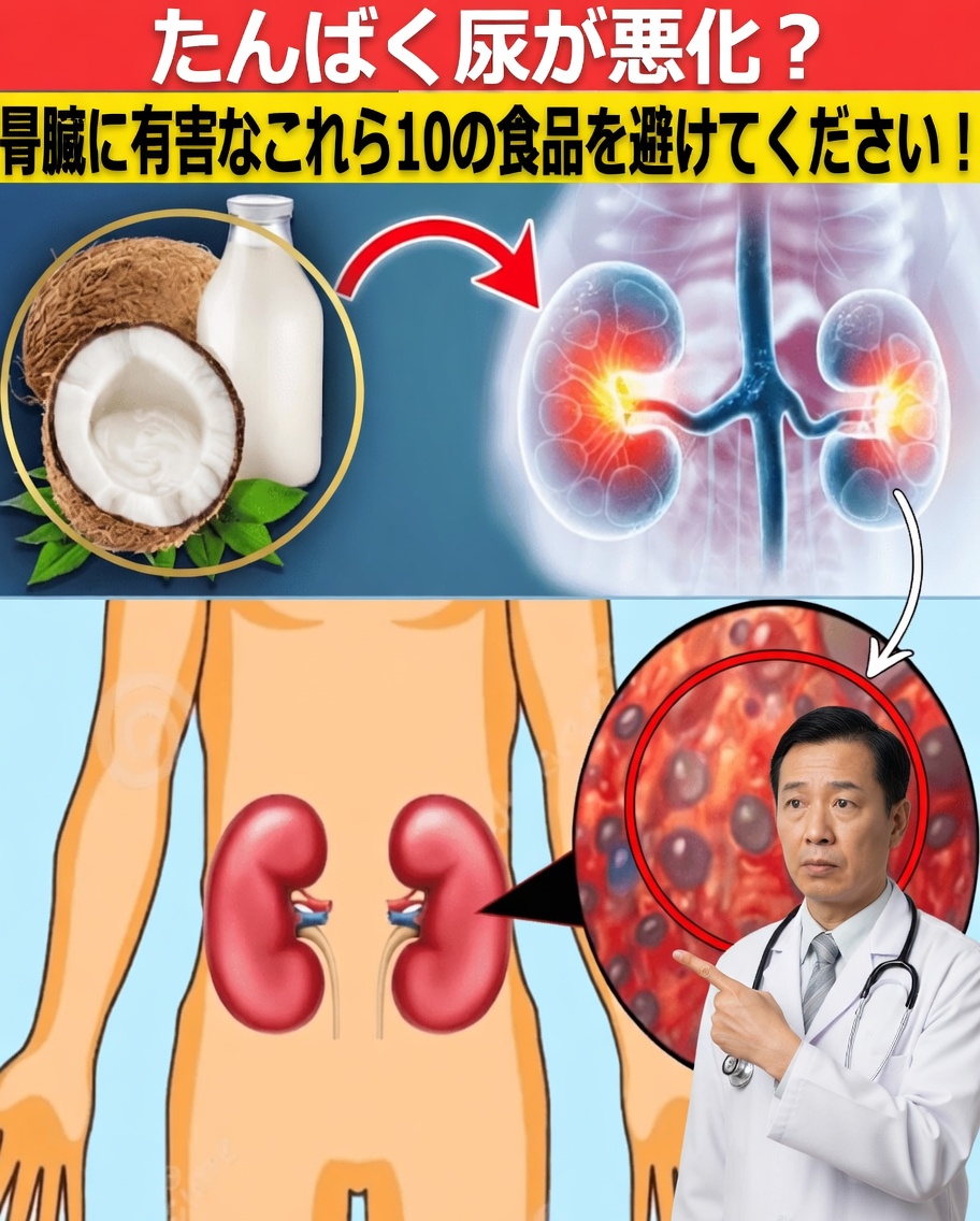 たんぱく尿が悪化しているかも？腎臓を静かに疲れさせる日常の食品10選