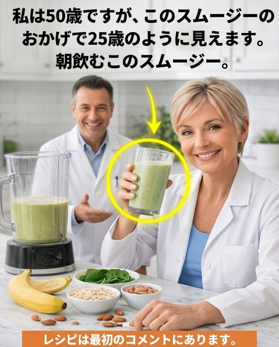 若く感じて若々しく見えるよう助けてくれる再生スムージー