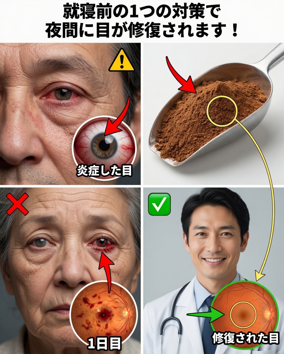 60歳からの目をより快適で明るくする夜のジュース習慣