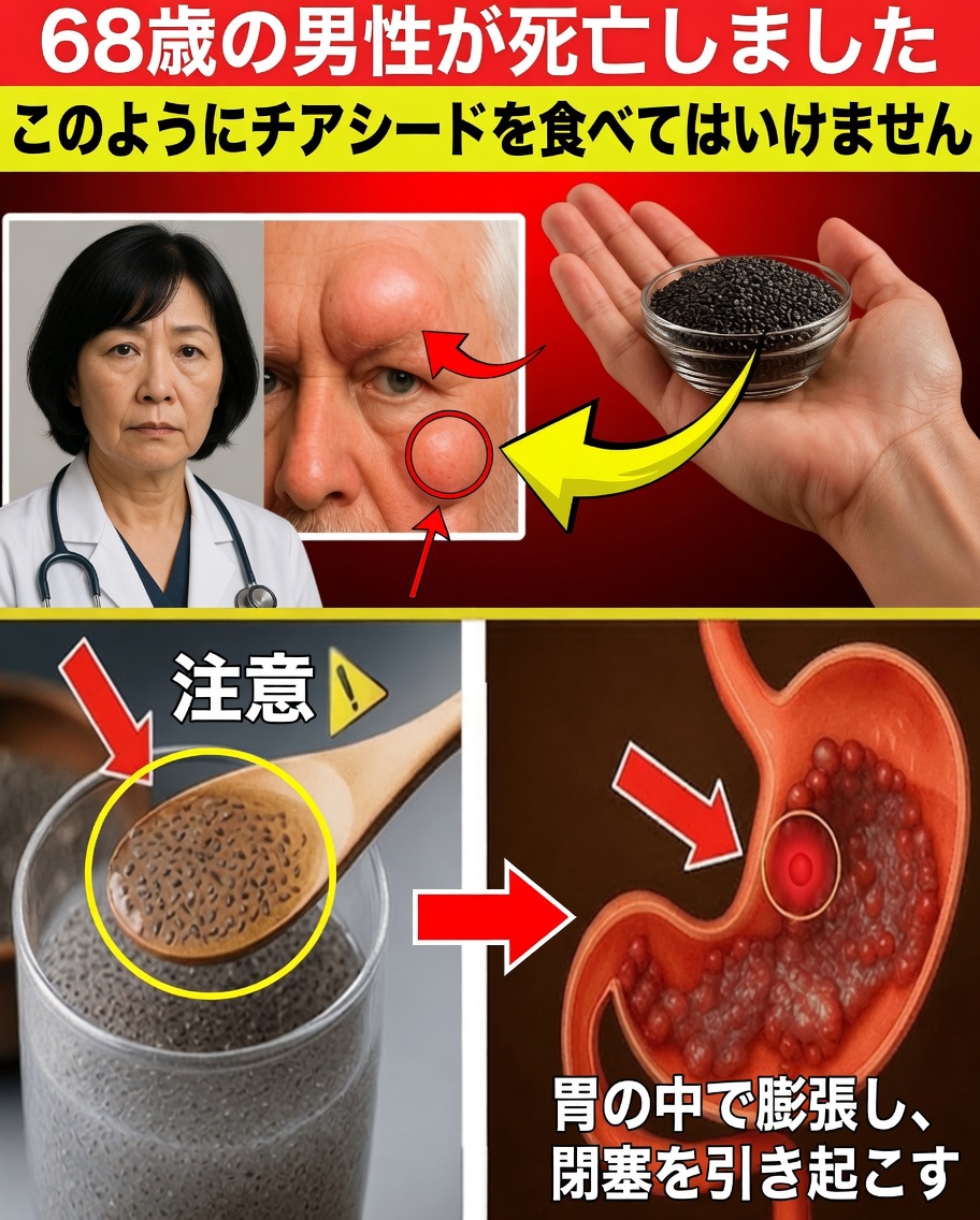 シニアの皆さんへ：チアシードをこのように摂取するのはやめてください――あなたに跳ね返るかもしれない危険な間違い