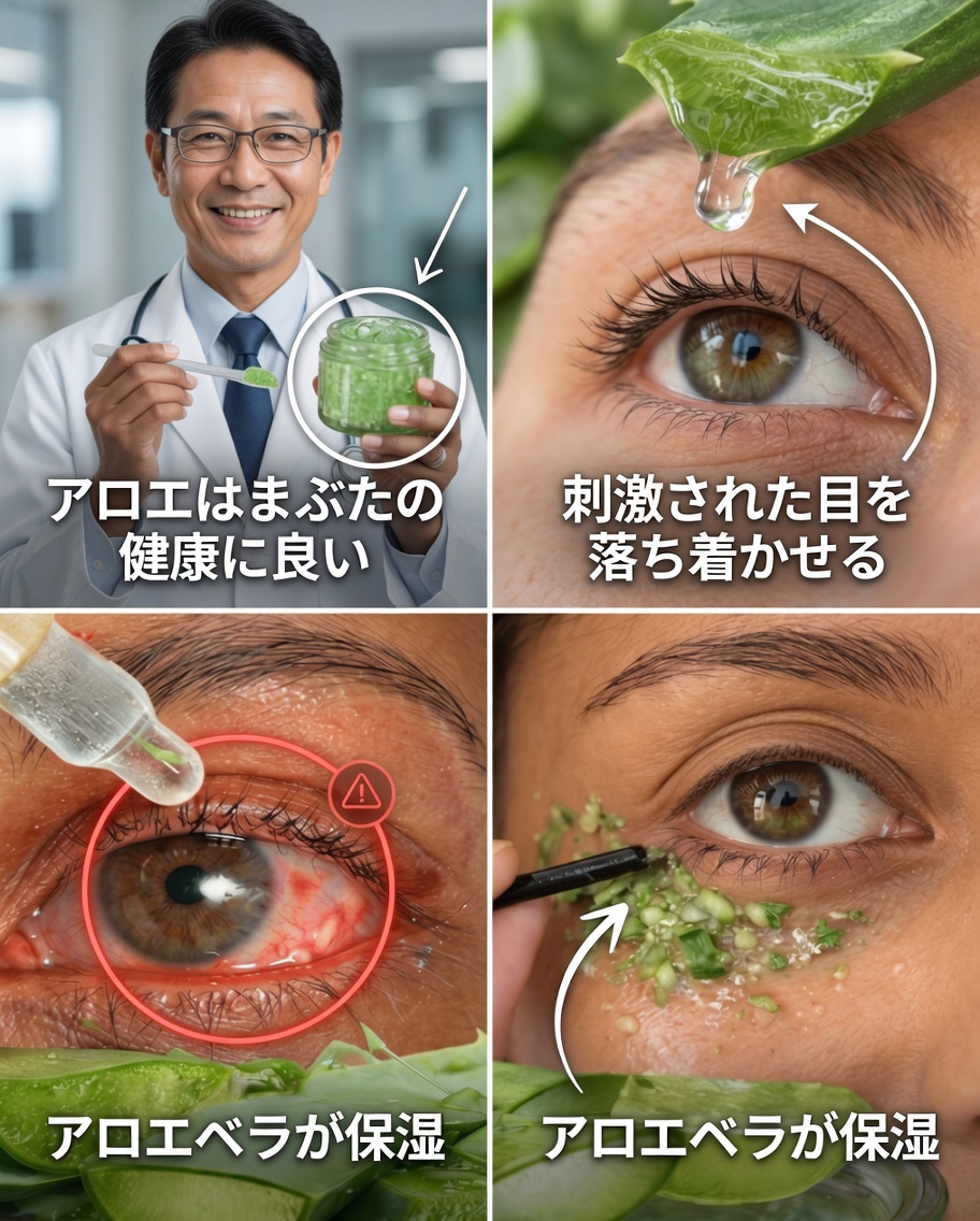 アロエベラは乾燥して赤く刺激された目をやさしく癒やしてくれるのか？