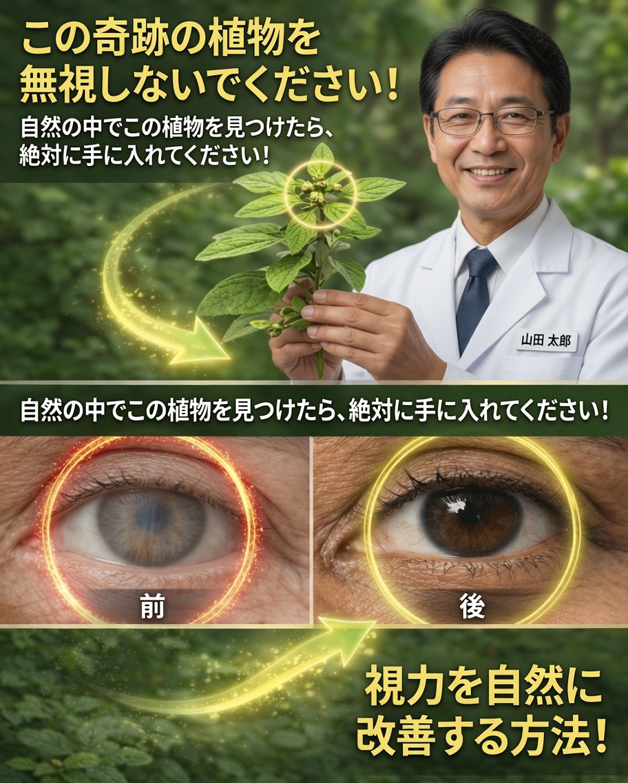 伝統療法士が目の癒やしに用いた驚くべき雑草