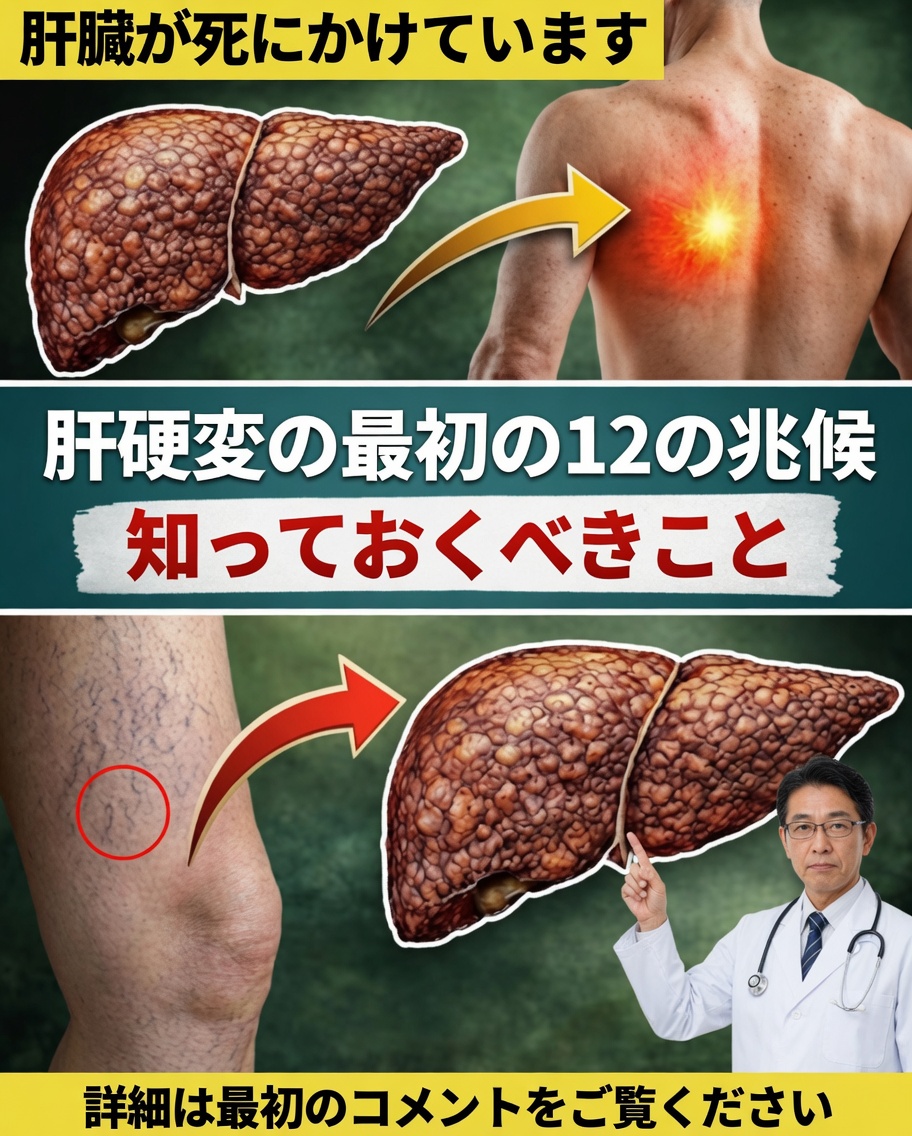 🚨 肝硬変の12のサイン：肝臓の健康を守るために見逃してはいけない症状