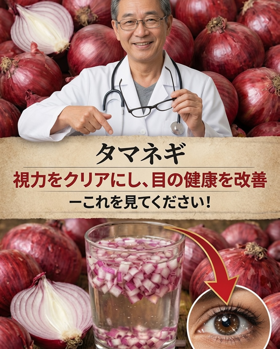 目のためのタマネギ:いま多くの人が再発見している5分間の自然療法 👁️🧅