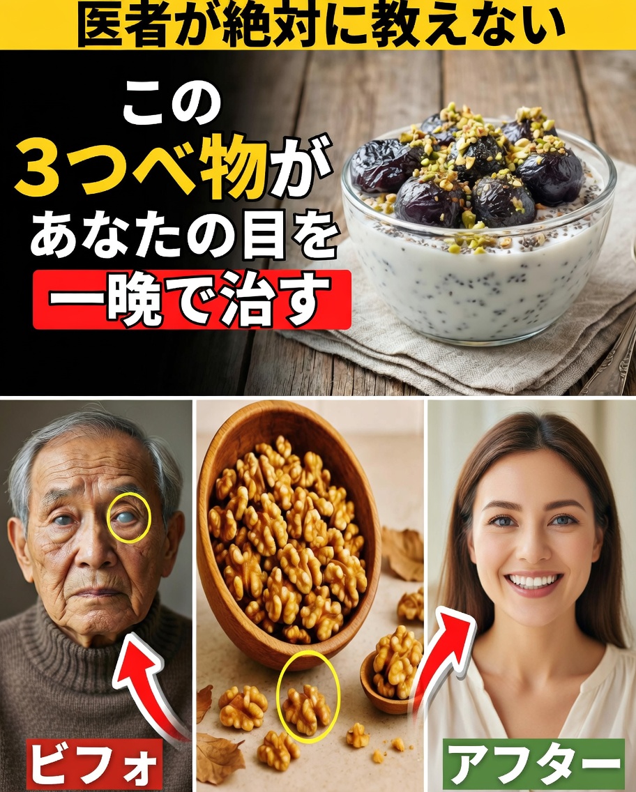 60歳以上のシニア向け:目の健康を自然にサポートする簡単な就寝前おやつ