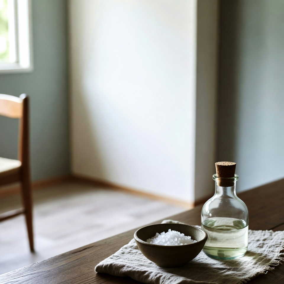 自然塩と酢で行う部屋のエネルギー浄化法