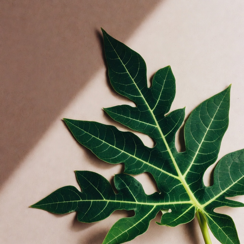 髪を黒くし成長を促進するパパイヤの葉