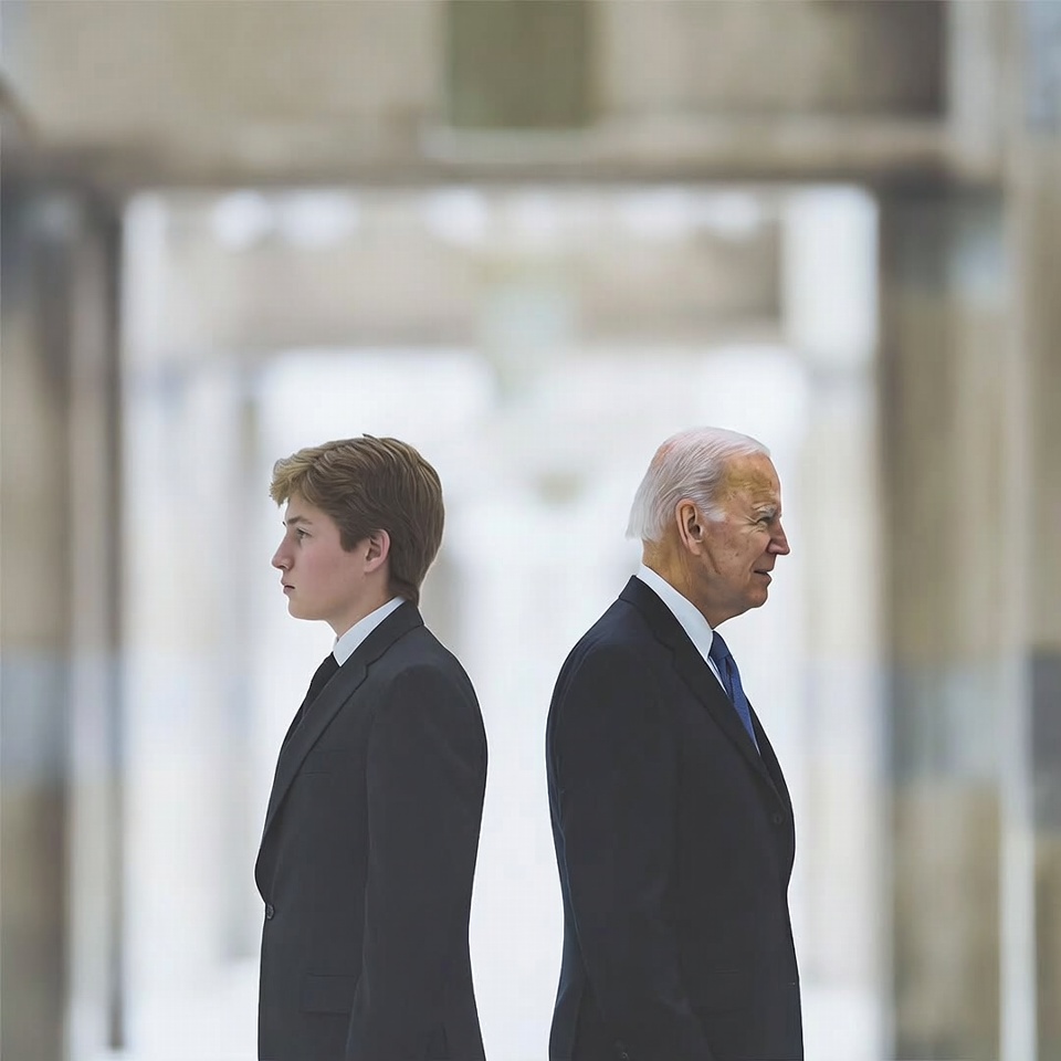 バロン・トランプ、ジョー・バイデンと対面し本性をあらわにする