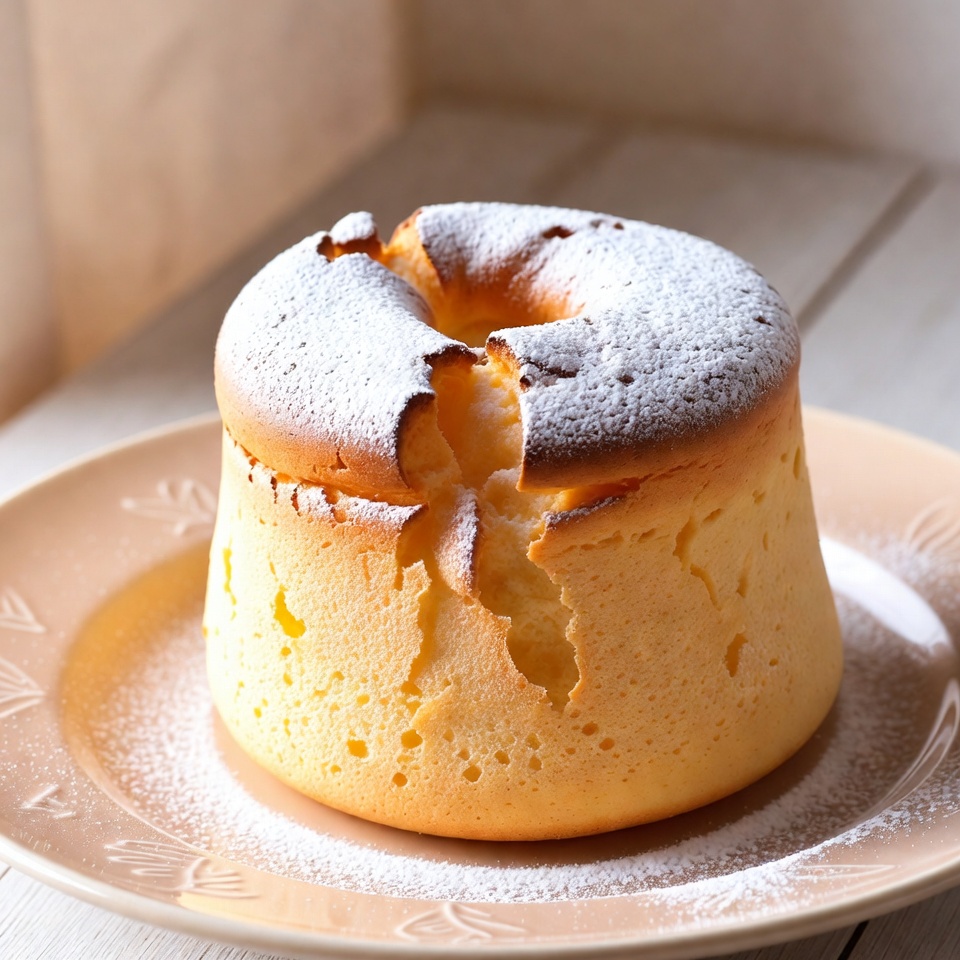 ふわふわバニラスフレの粉砂糖がけレシピ