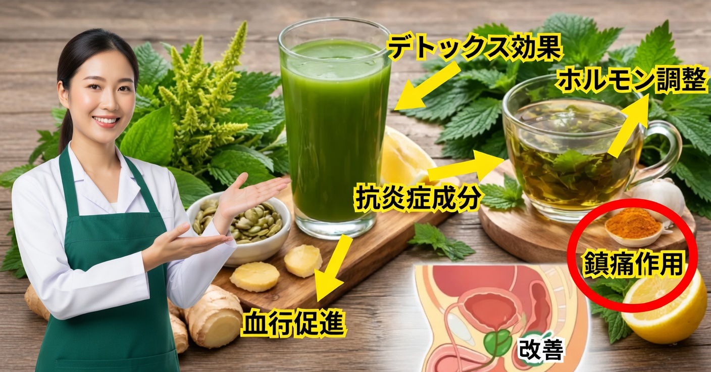 自然な前立腺の健康：アマランスとイラクサ