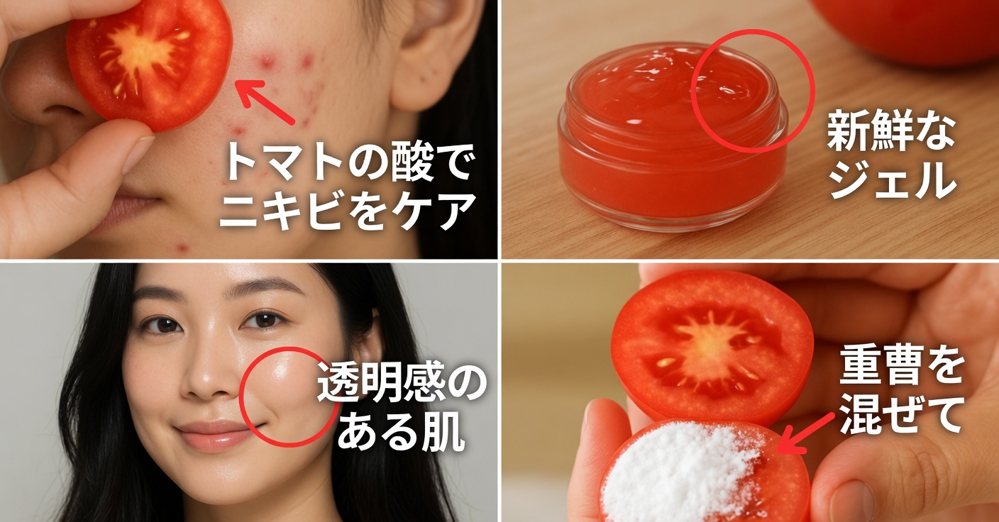 肌を明るくするトマトのナイトジェル