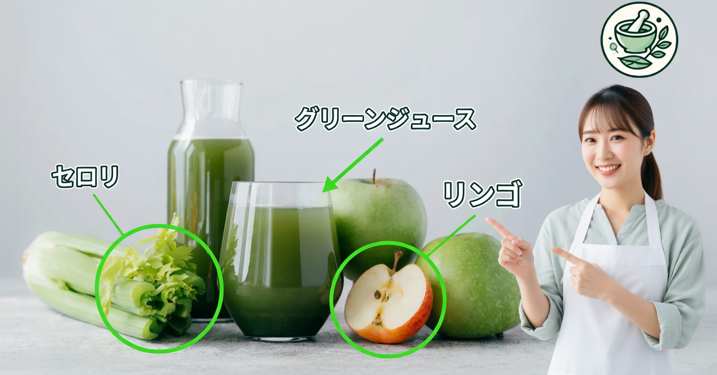 セロリと青りんごのナチュラルジュース