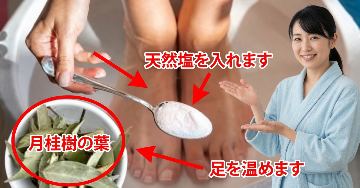 ローリエ足湯：解毒して細菌を除去