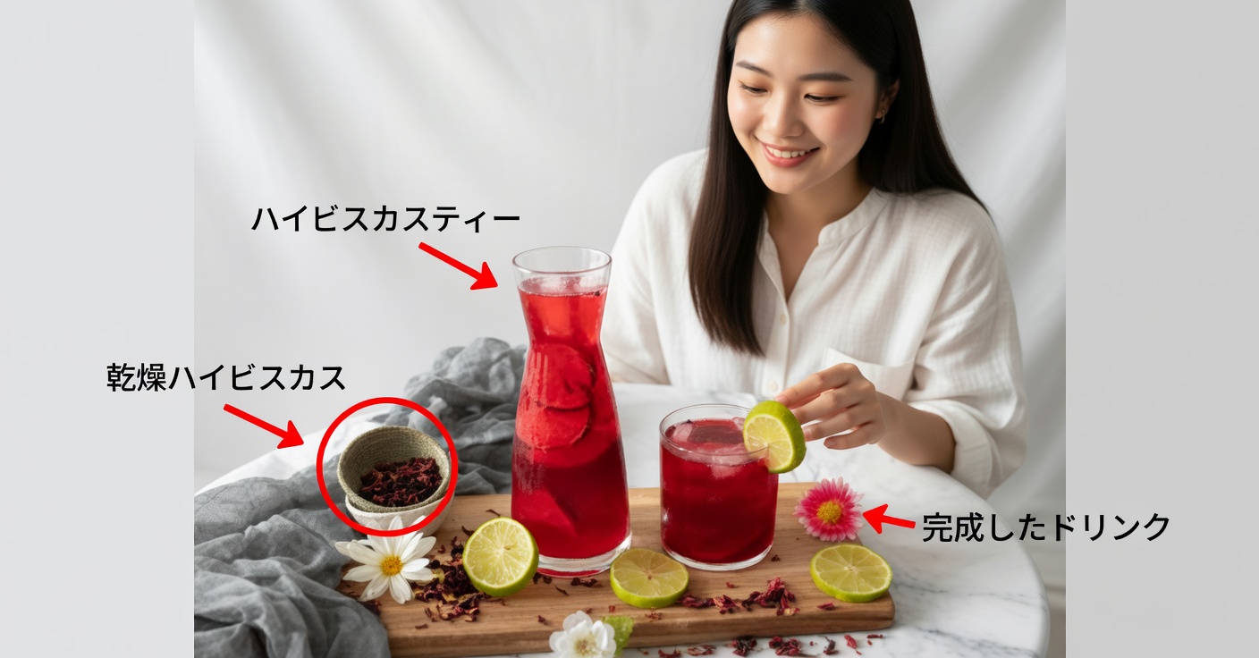 レモン入りハイビスカスティー：一杯ごとの健康