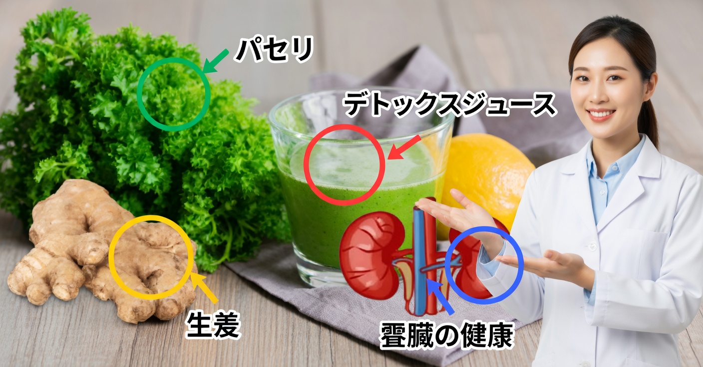 腎臓をデトックスして炎症を抑えるジュース