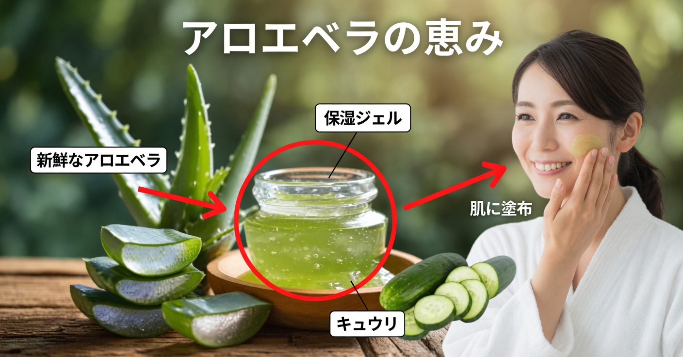 シミ対策のきゅうりとアロエベラのフェイスマスク