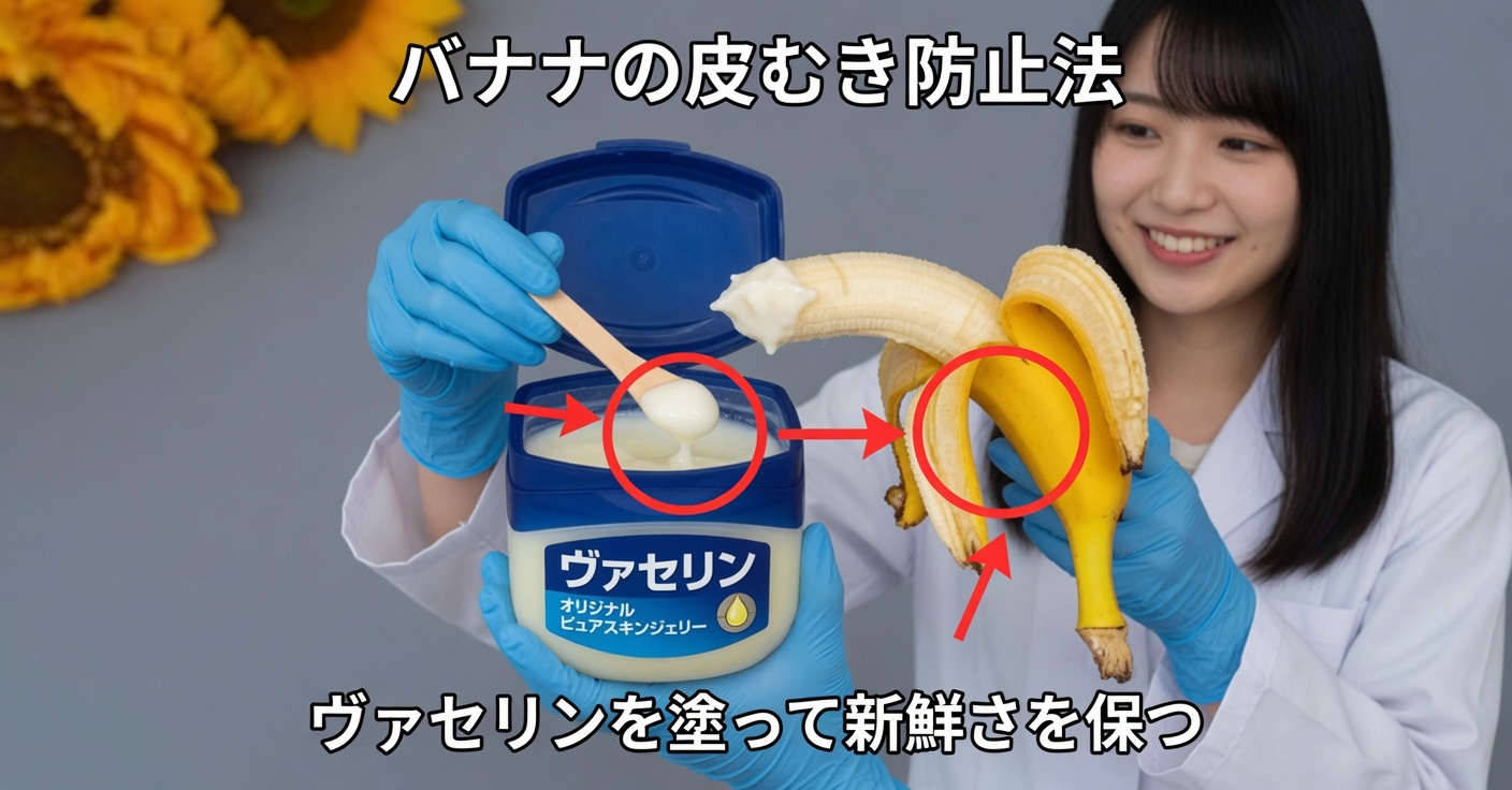 しわやシミにワセリンとバナナ：若返りの美容法