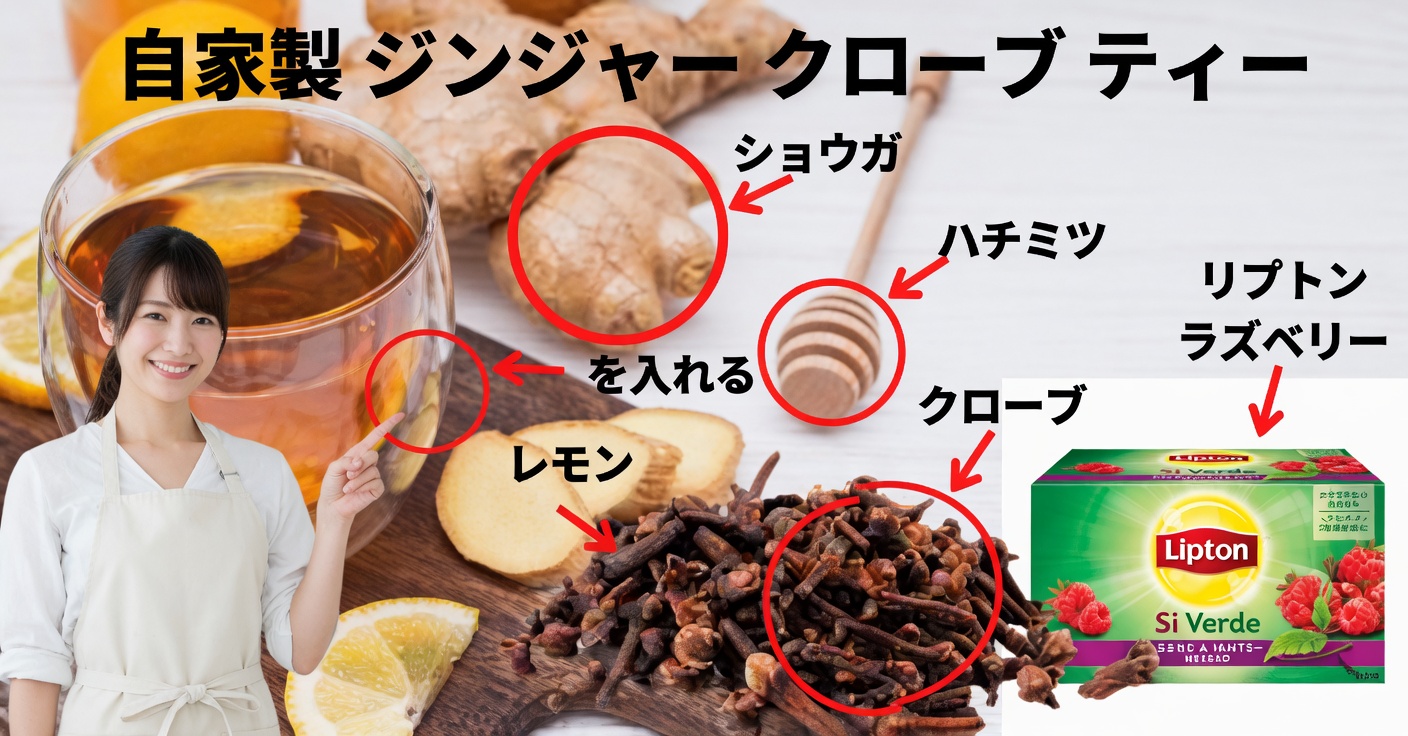 リプトンのジンジャー＆クローブティー：強力な天然のブレンド