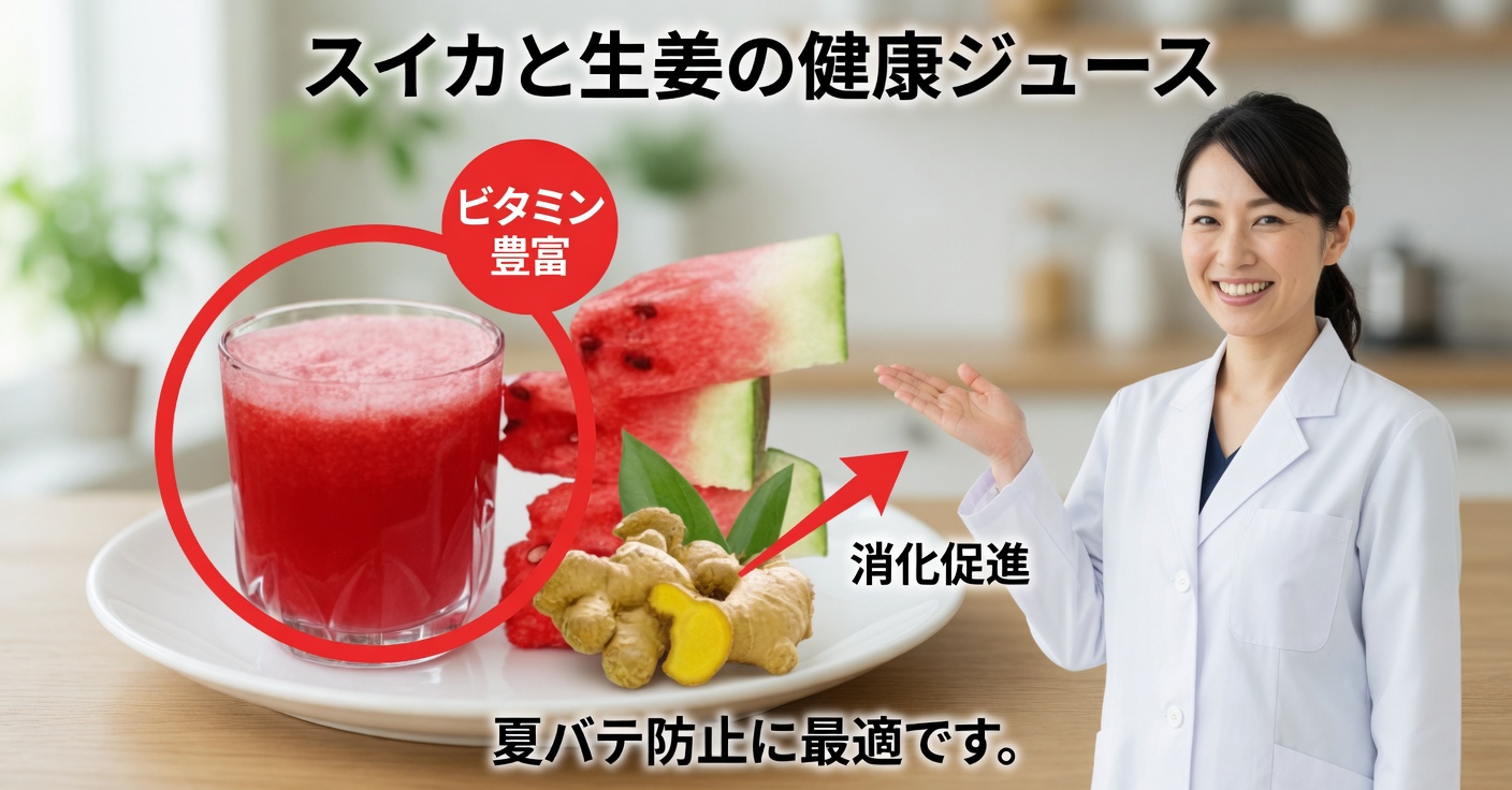 カップルの活力を高めるスイカとショウガのジュース